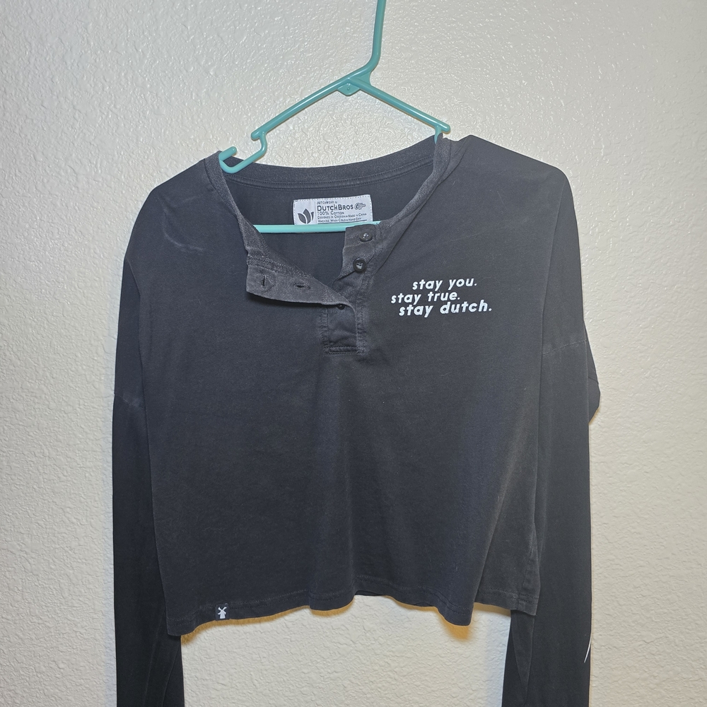 Dutch Bros Black Crop Top